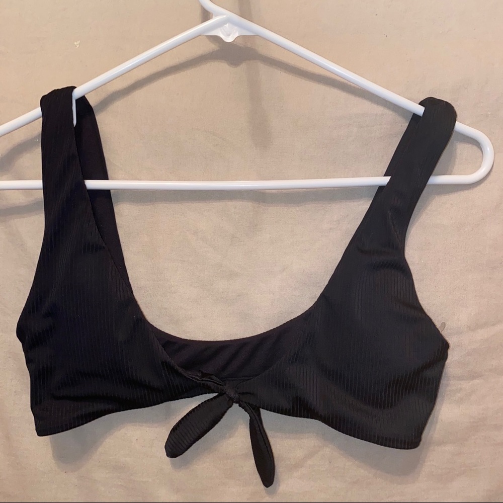 Black Bikini Top (with knotted bow in the middle)
